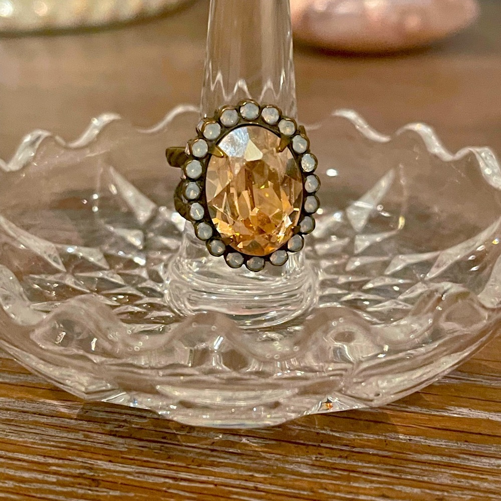 Sorrelli Oval Halo Cocktail Ring